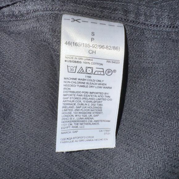 GAP Black Corduroy Shacket Men’s S / Women’s M-L Oversized Button Up - Picture 4 of 4